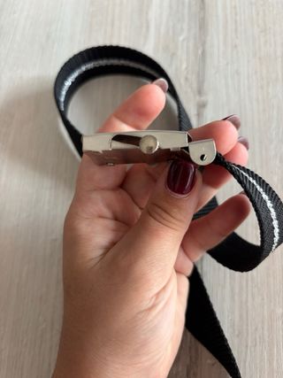 Cintura in tessuto con fibbia a cuore in brillanti