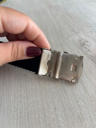 Cintura in tessuto con fibbia a cuore in brillanti