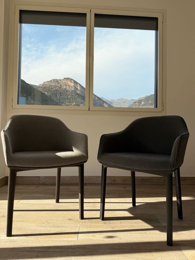 6 Sillas Comedor Tapizadas Gris (precio por unidad