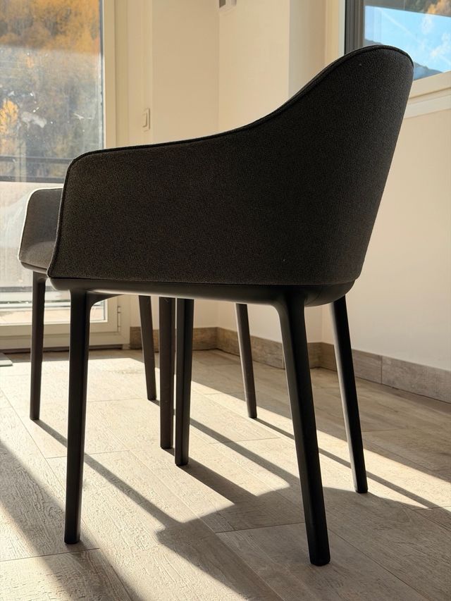 6 Sillas Comedor Tapizadas Gris (precio por unidad