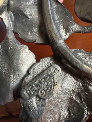 Orologio da tavolo Peter vintage peltro