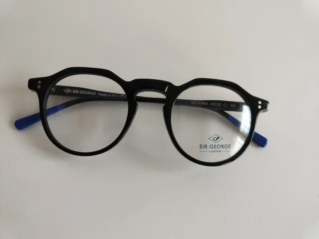 Occhiali Sir George Uomo Nero Blu