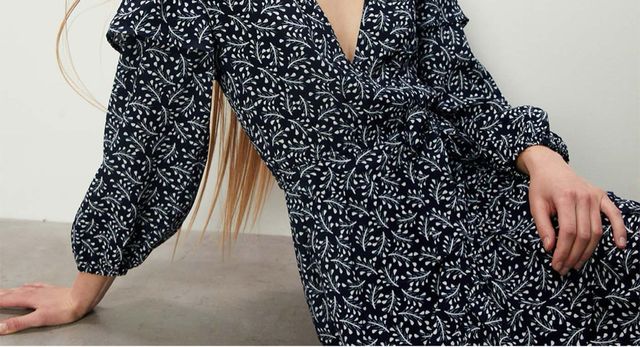 Vestido Sfera azul estampado