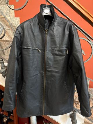 Giacca uomo vera pelle vintage nera