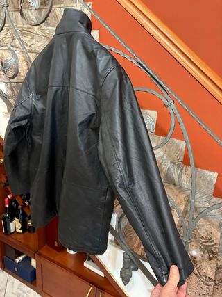 Giacca uomo vera pelle vintage nera