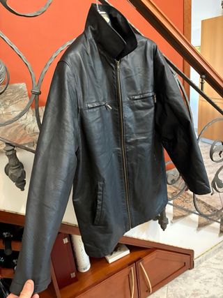 Giacca uomo vera pelle vintage nera