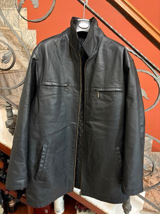 Giacca uomo vera pelle vintage nera