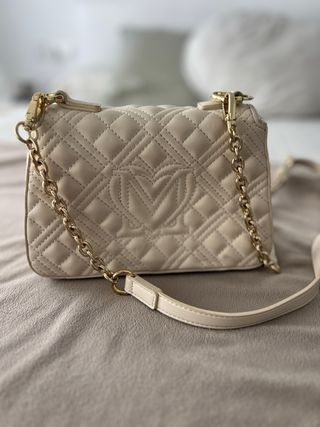 Bolso Moschino Beige y Dorado