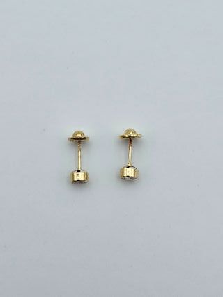 Pendientes de Oro 18K, Pequeño, Rosca, 0.55gr