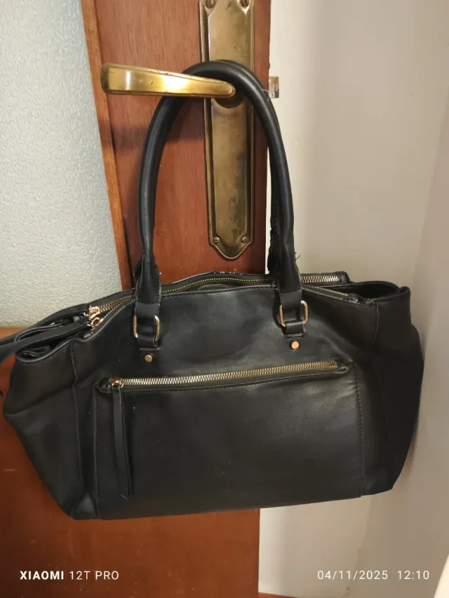 Bolso de hombro negro mujer