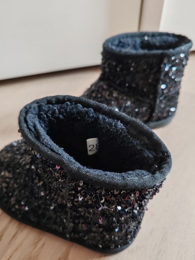 Stivaletti bambina neri con paillettes