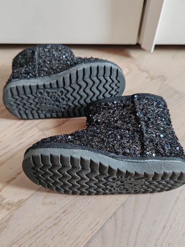 Stivaletti bambina neri con paillettes