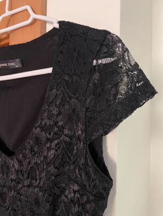 Vestido fiesta encaje negro talla 38