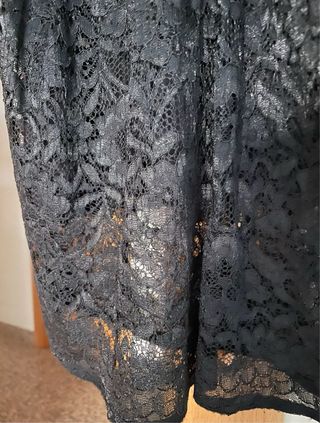 Vestido fiesta encaje negro talla 38