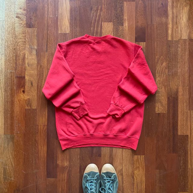 Sudadera Russell No Capucha Roja Vintage American