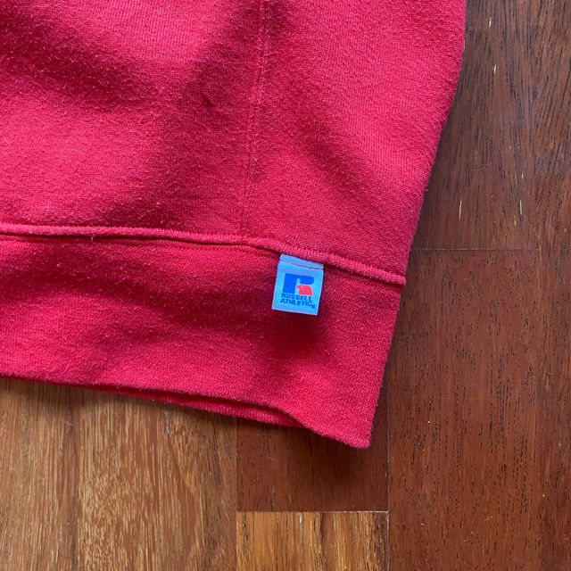 Sudadera Russell No Capucha Roja Vintage American