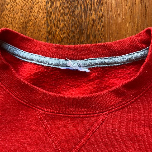 Sudadera Russell No Capucha Roja Vintage American