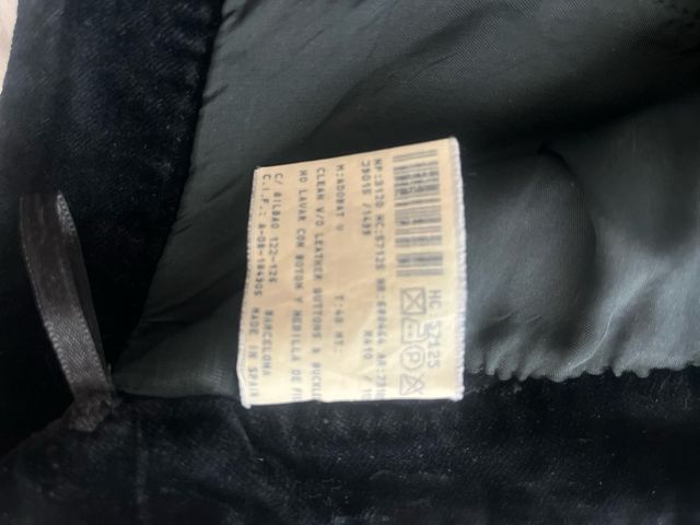 Falda Burberrys Terciopelo Negro Talla 48