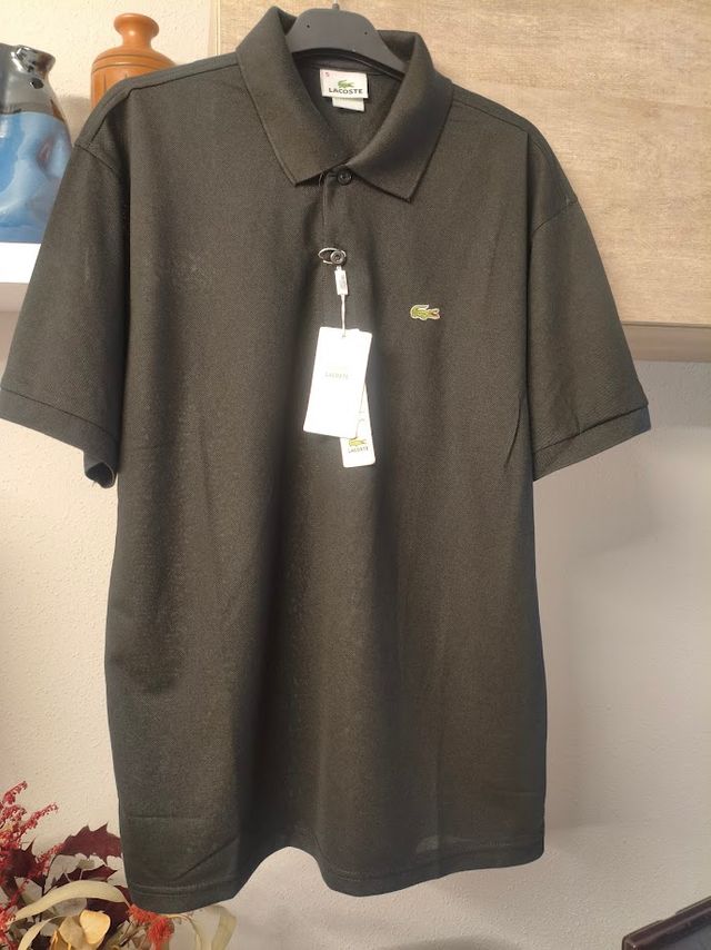 Polo Lacoste Negro Talla L