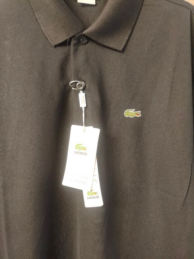 Polo Lacoste Negro Talla L