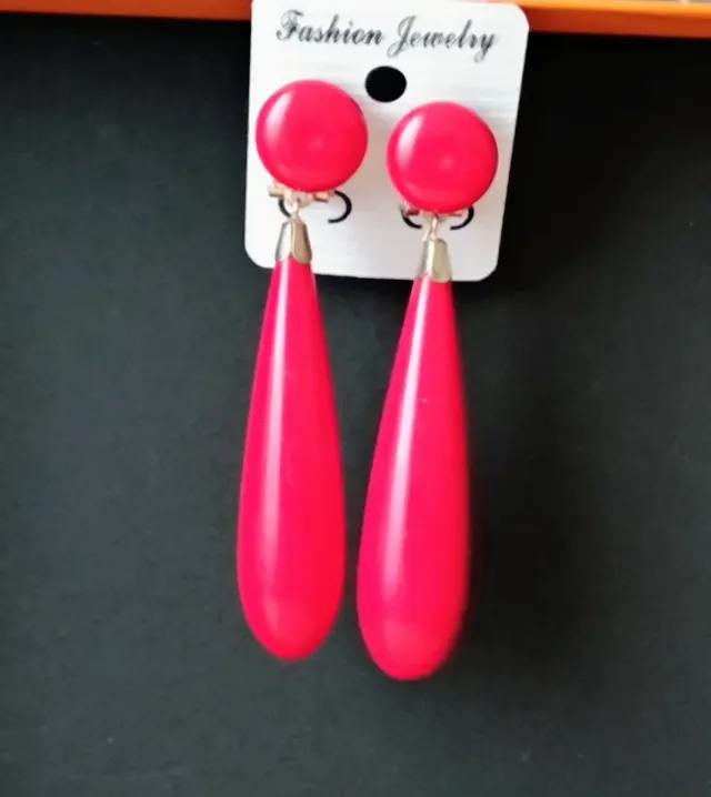 Pendientes flamenca largos rojos