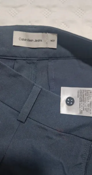 Pantalón ancho Calvin Klein azul mujer