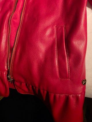 Guess Giubbotto in Pelle Rosso