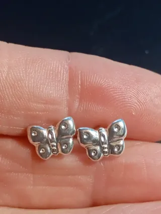 Pendientes Plata Ley Mariposa