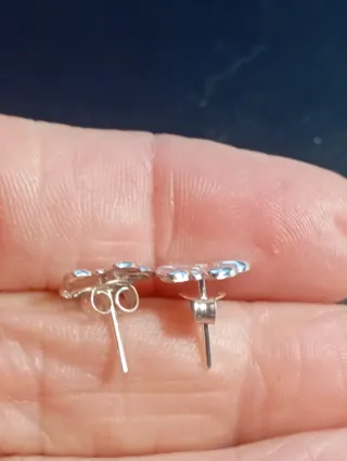 Pendientes Plata Ley Mariposa