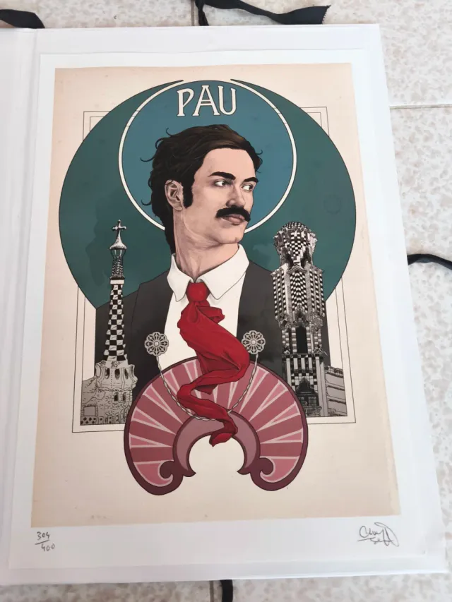 Carpeta con lastre dei Giganti di Gràcia