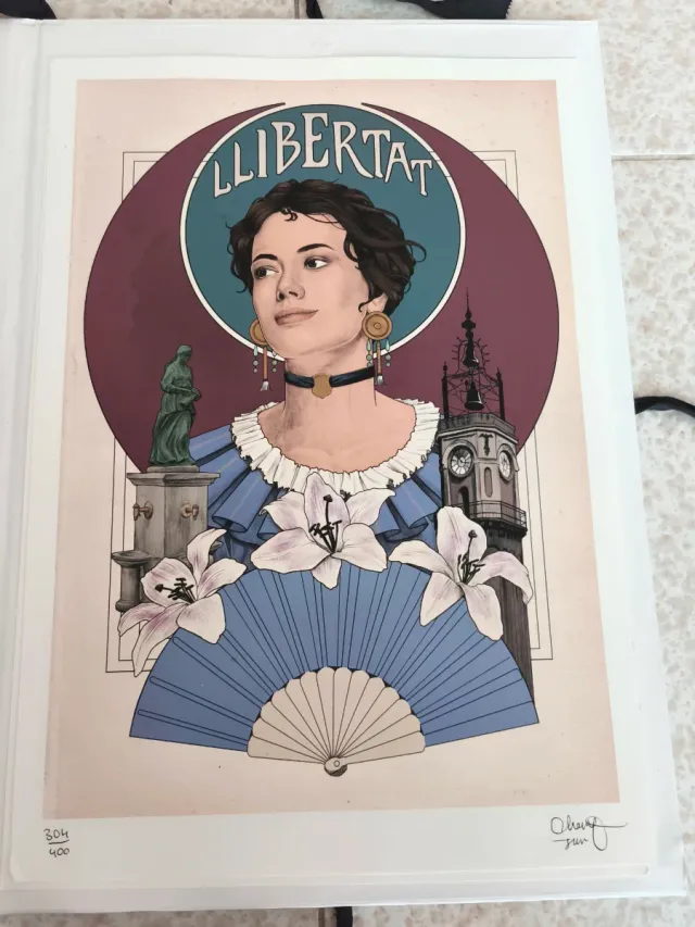 Carpeta con lastre dei Giganti di Gràcia