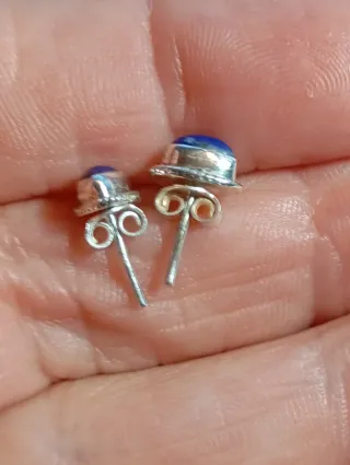 Pendientes Plata Ley Lágrima lápizlazuli