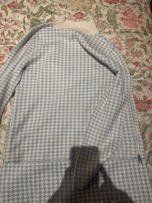 Falda de punto estampado pata de gallo