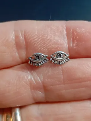 Pendientes Plata Ley Ojo