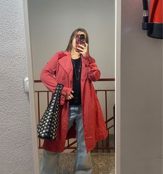 Abrigo gabardina Zara talla M