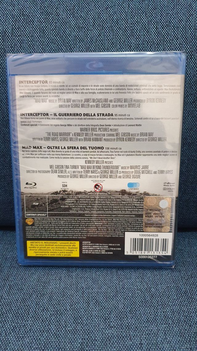 Mad Max Collection Blu-ray (3 film)