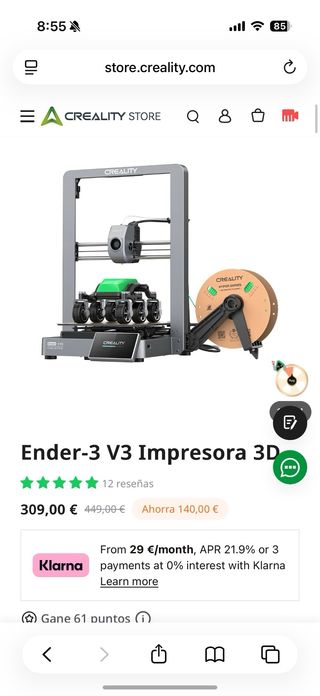 Impresora Creality Ender 3 V3 + Kit Multicolor