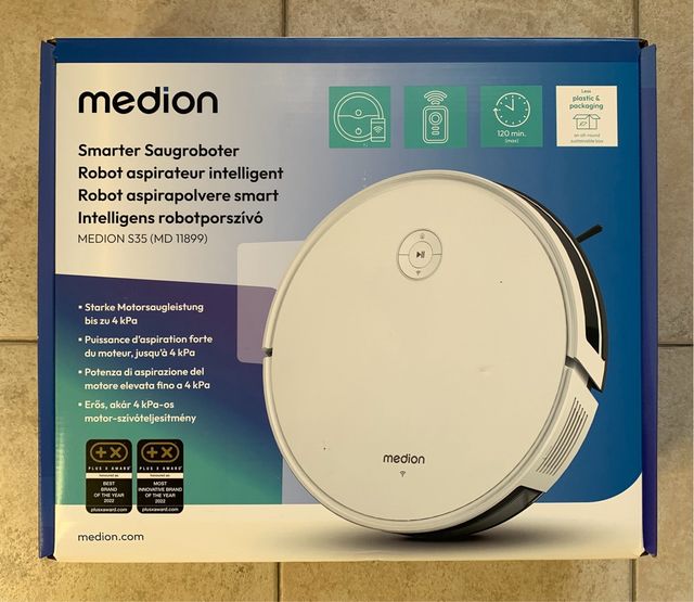Medion S35 Robot Aspirapolvere Bianco