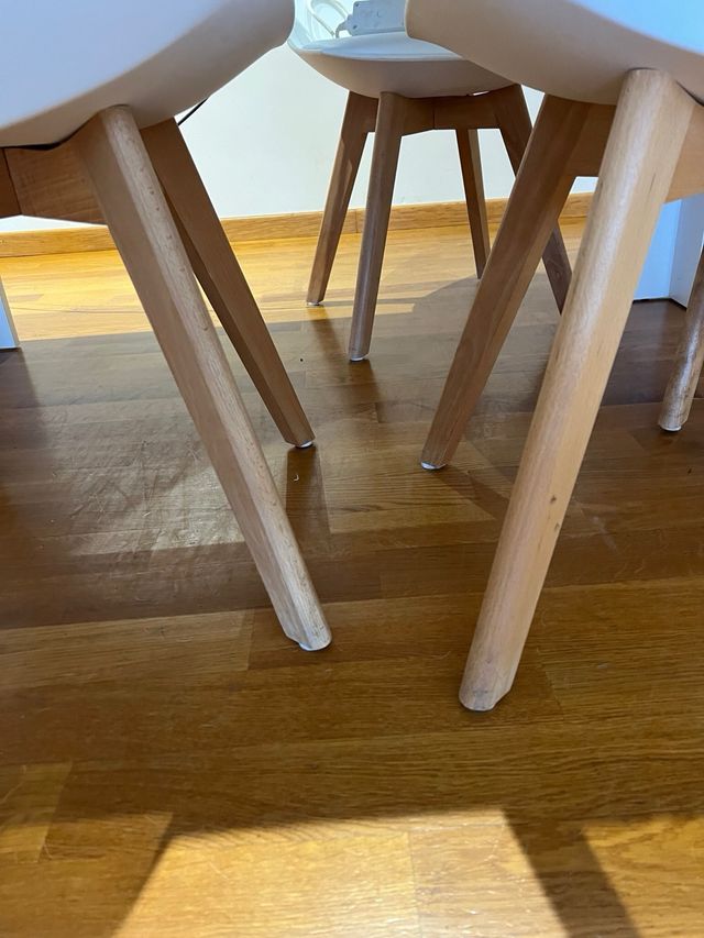 Sedie da Pranzo Nordiche Bianche in Legno