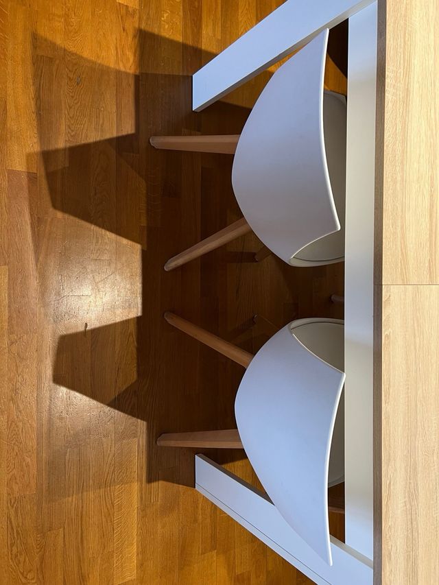 Sedie da Pranzo Nordiche Bianche in Legno