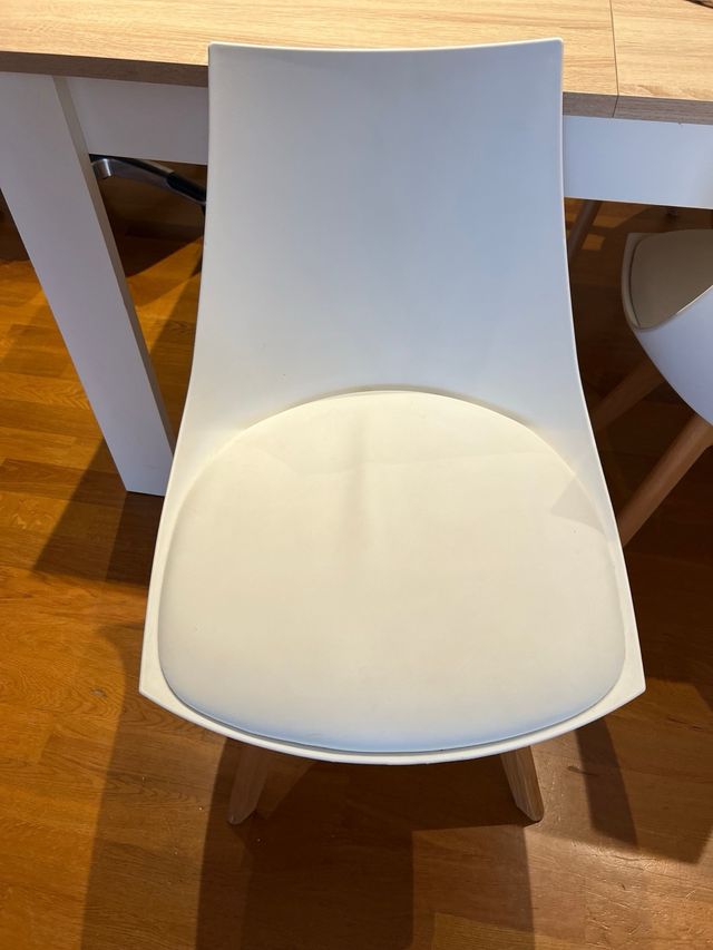 Sedie da Pranzo Nordiche Bianche in Legno