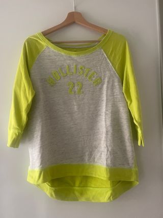 Sudadera Hollister Gris y Verde