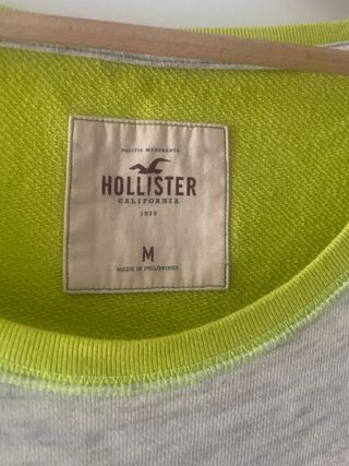 Sudadera Hollister Gris y Verde