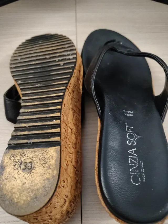 Ciabatte Cinzia Soft Nere Zeppa Corta