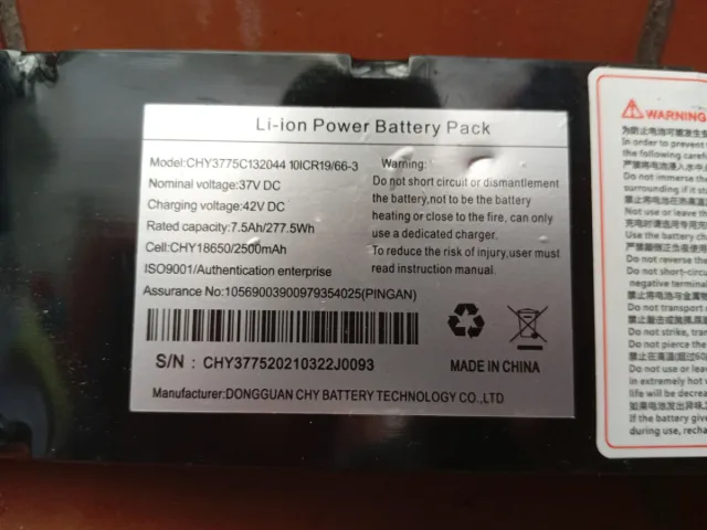 Batería 37V Patinete Xiaomi