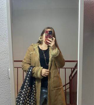 Abrigo cuero auténtico Corte ingles 