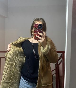 Abrigo cuero auténtico Corte ingles 