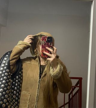 Abrigo cuero auténtico Corte ingles 