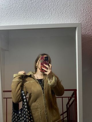 Abrigo cuero auténtico Corte ingles 