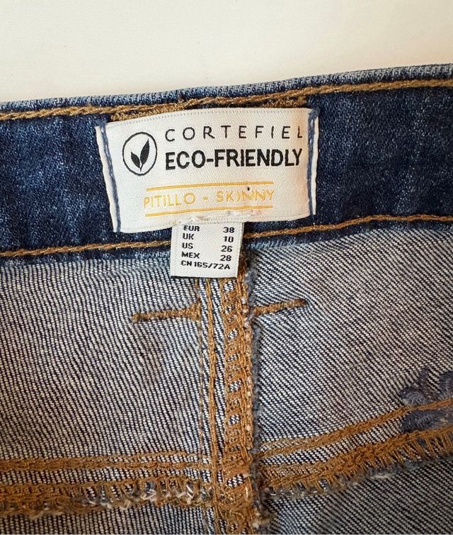 Vaqueros Pitillo Cortefiel Bordados